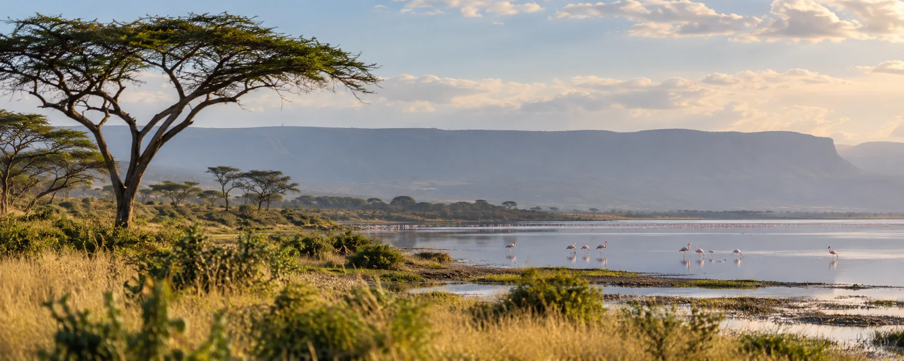Lake Nakuru and the surrounding Rift Valley landscape