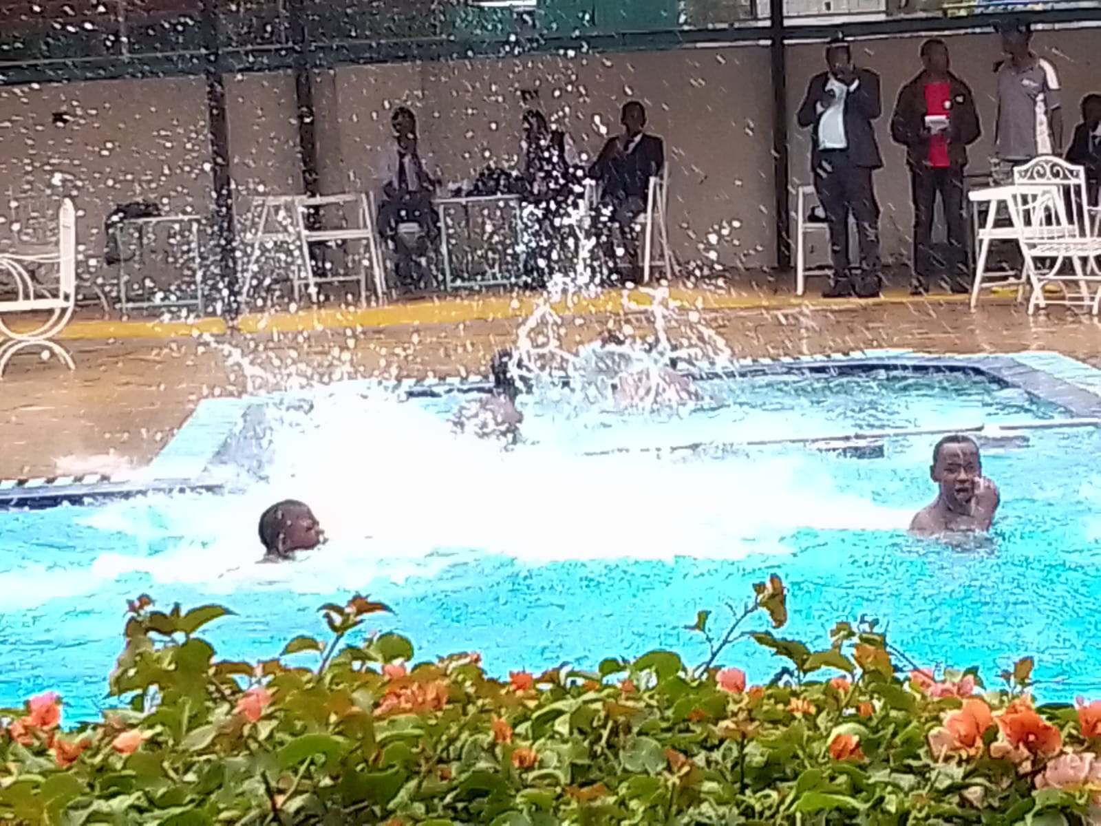 Guests enjoying the swimming pool